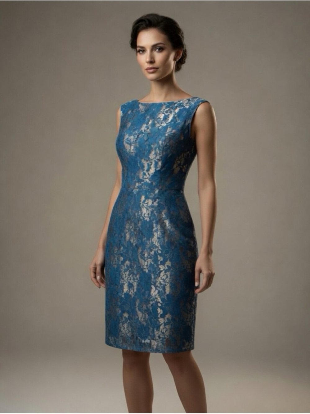Size 10 teal dress women's formal (B5526)